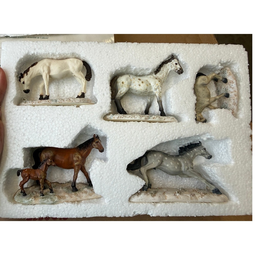 Department 56 Village Accessories Thoroughbreds Horse Figurines Set of 5 #52747